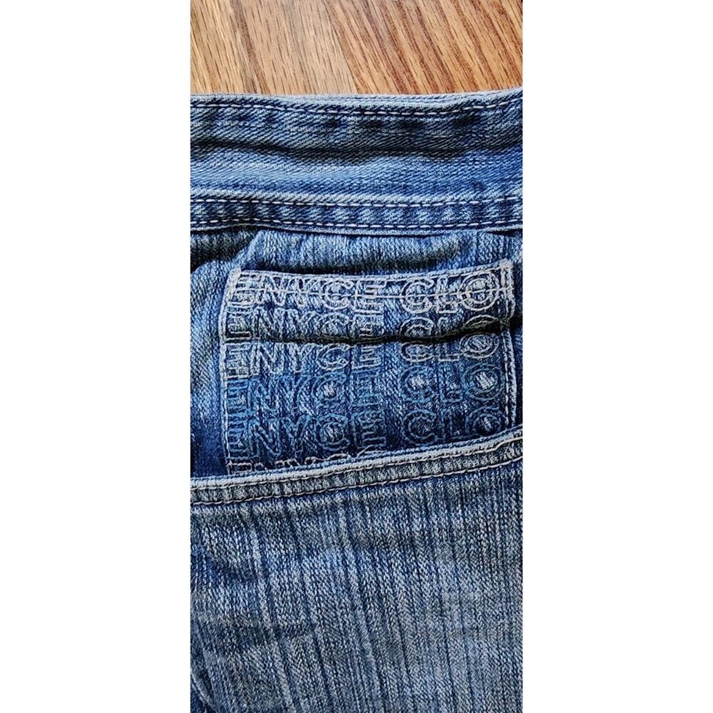 Vintage Y2K Enyce Jeans Wide Leg Baggy Hip Hop 44 x 32 Embroidered Blue Denim - Picture 6 of 16